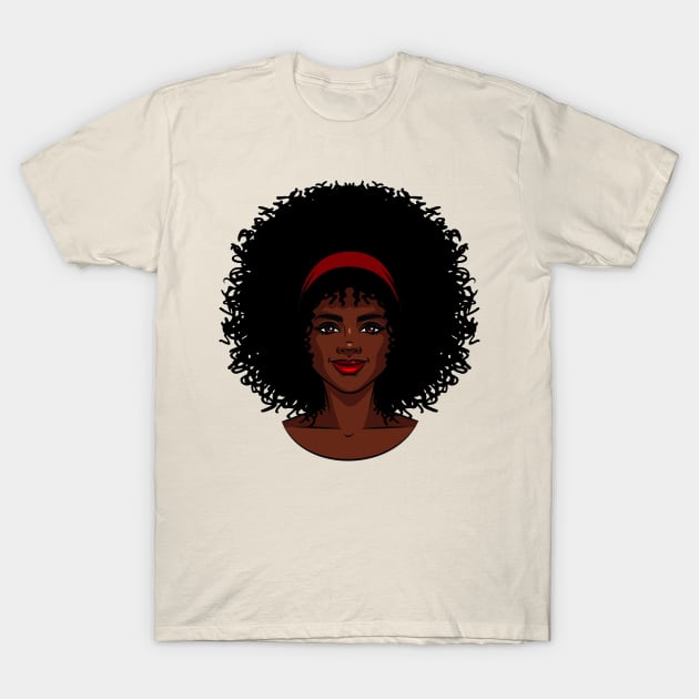 african american type womans face T-Shirt by irvanelist